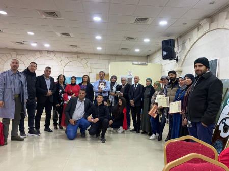 جمعية نجم العربية الدولية ونادي حيفا الثقافي في افتتاح معرض عشق الوطن يجمعناً 2